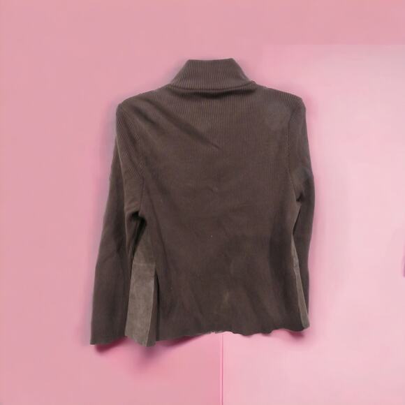 JESSICA LONDON NWT WOMENS LEATHER SUEDE /SWEATER JACKET COAT. SIZE 14/16 JUNIOR - Picture 2 of 9